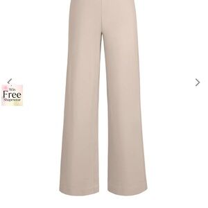 Women's Tan Wide-Leg Pants with Built In Shape Wear